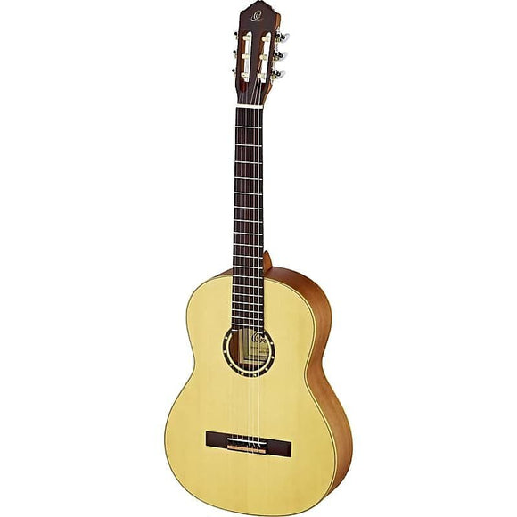Ortega Guitars R121L Family Series Spruce Top Left-Handed Nylon String Guitar w/ Gig Bag