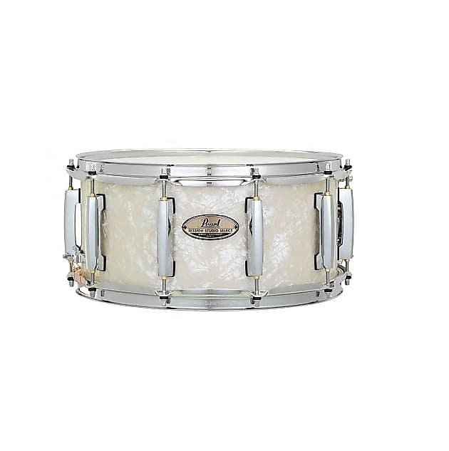 Caisse claire Pearl STS1480S/C405 8x14" Session Studio Select en blanc nicotine marine nacré