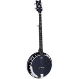 Ortega Guitars OBJ250-SBK Raven Series 5-String Banjo in Satin Black w/ Deluxe Gig Bag