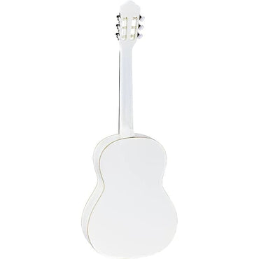 Ortega Guitars Family Series Slim Neck Nylon String Guitar in Gloss White w/ Gig Bag