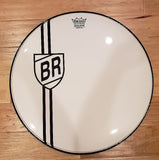 Remo 24" Buddy Rich Crest Ambassador Smooth White Logo Bass Drum Head