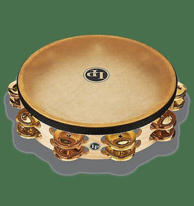 LP Latin Percussion LP384-BB Pro 10" Double Row Headed Tambourine- Brass/Bronze Hybrid