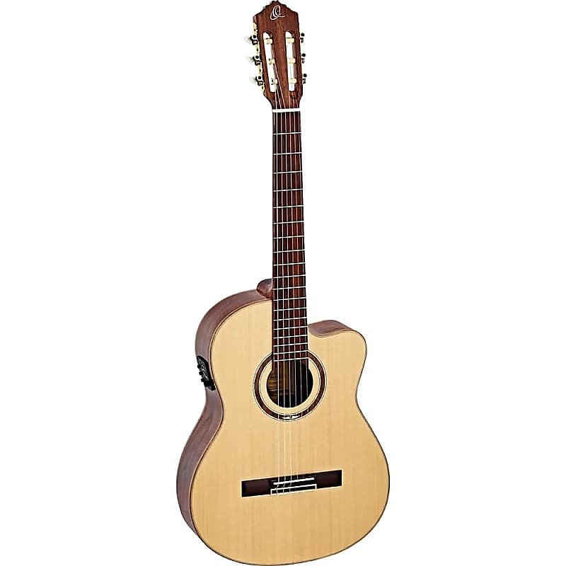 Ortega Guitars RCE158SN Performer Series A/E Slim Neck Nylon String Guitar w/ Gig Bag & Video Link