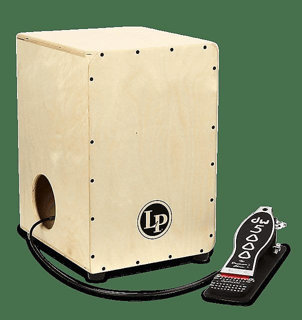 Cajon 2 faces LP Latin Percussion LP1400NWP avec pédale DW Cajon