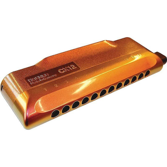 Hohner 7545J-C CX-12 Jazz Harmonica in Key of C in Red to Gold Fade Finish