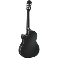 Guitare Ortega Family Series Pro A/E Slim Neck &amp; Thinline Body en noir satiné avec sac et vidéo