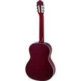 Ortega Guitars R121LWR Family Series Left-Handed Nylon String Guitar in Gloss Wine Red w/ Bag