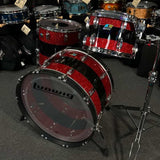 Ludwig 50th Anniversary Vistalite Pro Beat 24/16/13" Drum Set Kit in Red Sparkle/Smoke/Red Sparkle from NAMM 2023