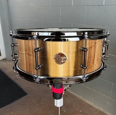 Doc Sweeney "Dark Rainbow" 5.75x14 Stave Rainbow Poplar Snare Drum in a Hand Rubbed Oil